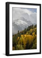 Colorado, Sneffels Range. Snow Clouds over Mt Sneffels at Sunset-Don Grall-Framed Photographic Print