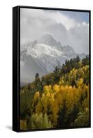 Colorado, Sneffels Range. Snow Clouds over Mt Sneffels at Sunset-Don Grall-Framed Stretched Canvas