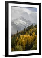 Colorado, Sneffels Range. Snow Clouds over Mt Sneffels at Sunset-Don Grall-Framed Premium Photographic Print