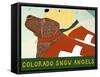 Colorado Snow Angels Choc Yell-Stephen Huneck-Framed Stretched Canvas