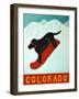 Colorado Snowboard Black-Stephen Huneck-Framed Giclee Print