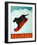 Colorado Snowboard Black-Stephen Huneck-Framed Giclee Print