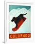 Colorado Snowboard Black-Stephen Huneck-Framed Giclee Print