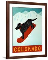 Colorado Snowboard Black-Stephen Huneck-Framed Giclee Print