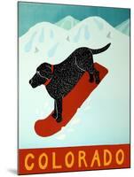 Colorado Snowboard Black-Stephen Huneck-Mounted Giclee Print