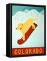 Colorado Snowboard Yellow-Stephen Huneck-Framed Stretched Canvas