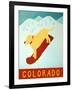 Colorado Snowboard Yellow-Stephen Huneck-Framed Giclee Print