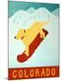 Colorado Snowboard Yellow-Stephen Huneck-Mounted Giclee Print