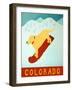 Colorado Snowboard Yellow-Stephen Huneck-Framed Giclee Print