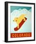 Colorado Snowboard Yellow-Stephen Huneck-Framed Giclee Print