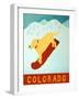 Colorado Snowboard Yellow-Stephen Huneck-Framed Giclee Print