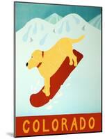 Colorado Snowboard Yellow-Stephen Huneck-Mounted Giclee Print