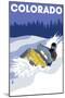 Colorado, Snowmobile Scene-Lantern Press-Mounted Art Print