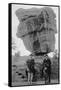 Colorado Springs, CO - Garden of Gods Balanced Rock, Men on Burros-Lantern Press-Framed Stretched Canvas