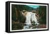 Colorado Springs, CO, Panoramic View of Helen Hunt Falls, North Cheyenne Canyon-Lantern Press-Framed Stretched Canvas