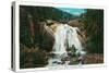 Colorado Springs, CO, Panoramic View of Helen Hunt Falls, North Cheyenne Canyon-Lantern Press-Stretched Canvas