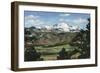 Colorado Springs, CO - Pikes Peak Towering Over Town-Lantern Press-Framed Art Print