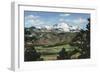 Colorado Springs, CO - Pikes Peak Towering Over Town-Lantern Press-Framed Art Print