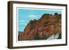 Colorado Springs, CO, View of North Gate Rock, Kissing Camels at Garden of the Gods-Lantern Press-Framed Art Print