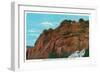 Colorado Springs, CO, View of North Gate Rock, Kissing Camels at Garden of the Gods-Lantern Press-Framed Art Print