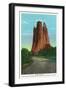 Colorado Springs, CO, View of the Tower of Babel Rock Formation, Garden of the Gods-Lantern Press-Framed Art Print