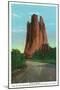 Colorado Springs, CO, View of the Tower of Babel Rock Formation, Garden of the Gods-Lantern Press-Mounted Art Print