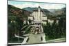 Colorado Springs, Colorado, Exterior View of the Front of the Broadmoor Hotel-Lantern Press-Mounted Art Print