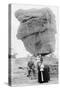 Colorado Springs, Colorado - Family Posing by Balanced Rock in Garden of Gods-Lantern Press-Stretched Canvas