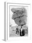 Colorado Springs, Colorado - Family Posing by Balanced Rock in Garden of Gods-Lantern Press-Framed Art Print