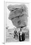 Colorado Springs, Colorado - Family Posing by Balanced Rock in Garden of Gods-Lantern Press-Framed Art Print