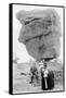 Colorado Springs, Colorado - Family Posing by Balanced Rock in Garden of Gods-Lantern Press-Framed Stretched Canvas