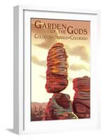 Colorado Springs, Colorado - Garden of the Gods, Balanced Rock-Lantern Press-Framed Art Print