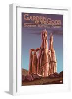 Colorado Springs, Colorado, Garden of the Gods, no.2-Lantern Press-Framed Art Print