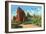 Colorado Springs, Colorado, Panoramic View of the Garden of the Gods-Lantern Press-Framed Art Print