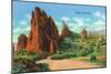 Colorado Springs, Colorado, Panoramic View of the Garden of the Gods-Lantern Press-Mounted Art Print