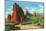 Colorado Springs, Colorado, Panoramic View of the Garden of the Gods-Lantern Press-Mounted Art Print