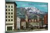 Colorado Springs, Colorado, Pikes Peak Avenue View of the Mountain-Lantern Press-Mounted Art Print