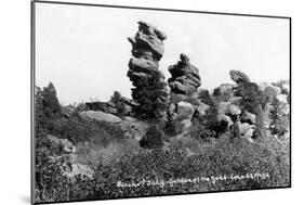 Colorado Springs, Colorado - Punch and Judy Rock Formations, Garden of the Gods-Lantern Press-Mounted Art Print