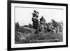 Colorado Springs, Colorado - Punch and Judy Rock Formations, Garden of the Gods-Lantern Press-Framed Premium Giclee Print