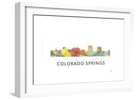 Colorado Springs Colorado Skyline-Marlene Watson-Framed Giclee Print