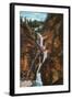 Colorado Springs, Colorado - South Cheyenne Canyon, Seven Falls View-Lantern Press-Framed Art Print