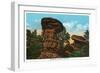 Colorado Springs, Colorado, View of Giant Mushroom Rock Formations-Lantern Press-Framed Art Print