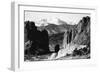 Colorado Springs, Colorado - View of Pikes Peak from Gateway to Garden of the Gods, c.1953-Lantern Press-Framed Art Print