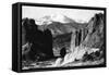 Colorado Springs, Colorado - View of Pikes Peak from Gateway to Garden of the Gods, c.1953-Lantern Press-Framed Stretched Canvas