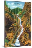 Colorado Springs, Colorado, View of Seven Falls, South Cheyenne Canyon-Lantern Press-Mounted Art Print