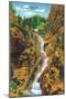 Colorado Springs, Colorado, View of Seven Falls, South Cheyenne Canyon-Lantern Press-Mounted Art Print