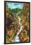 Colorado Springs, Colorado, View of Seven Falls, South Cheyenne Canyon-Lantern Press-Framed Art Print