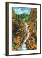 Colorado Springs, Colorado, View of Seven Falls, South Cheyenne Canyon-Lantern Press-Framed Art Print