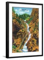 Colorado Springs, Colorado, View of Seven Falls, South Cheyenne Canyon-Lantern Press-Framed Art Print