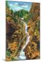 Colorado Springs, Colorado, View of Seven Falls, South Cheyenne Canyon-Lantern Press-Mounted Art Print